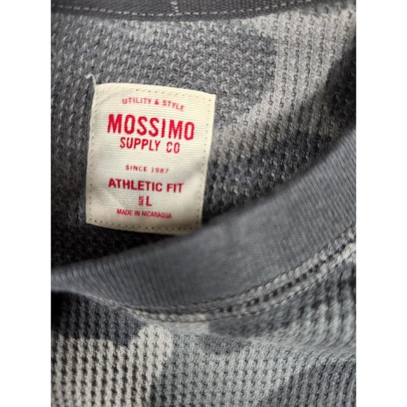 Vintage Mossimo Shirt Mens Large Pullover Camo Army Athletic Fit Thermal NWT A9 - Picture 7 of 12